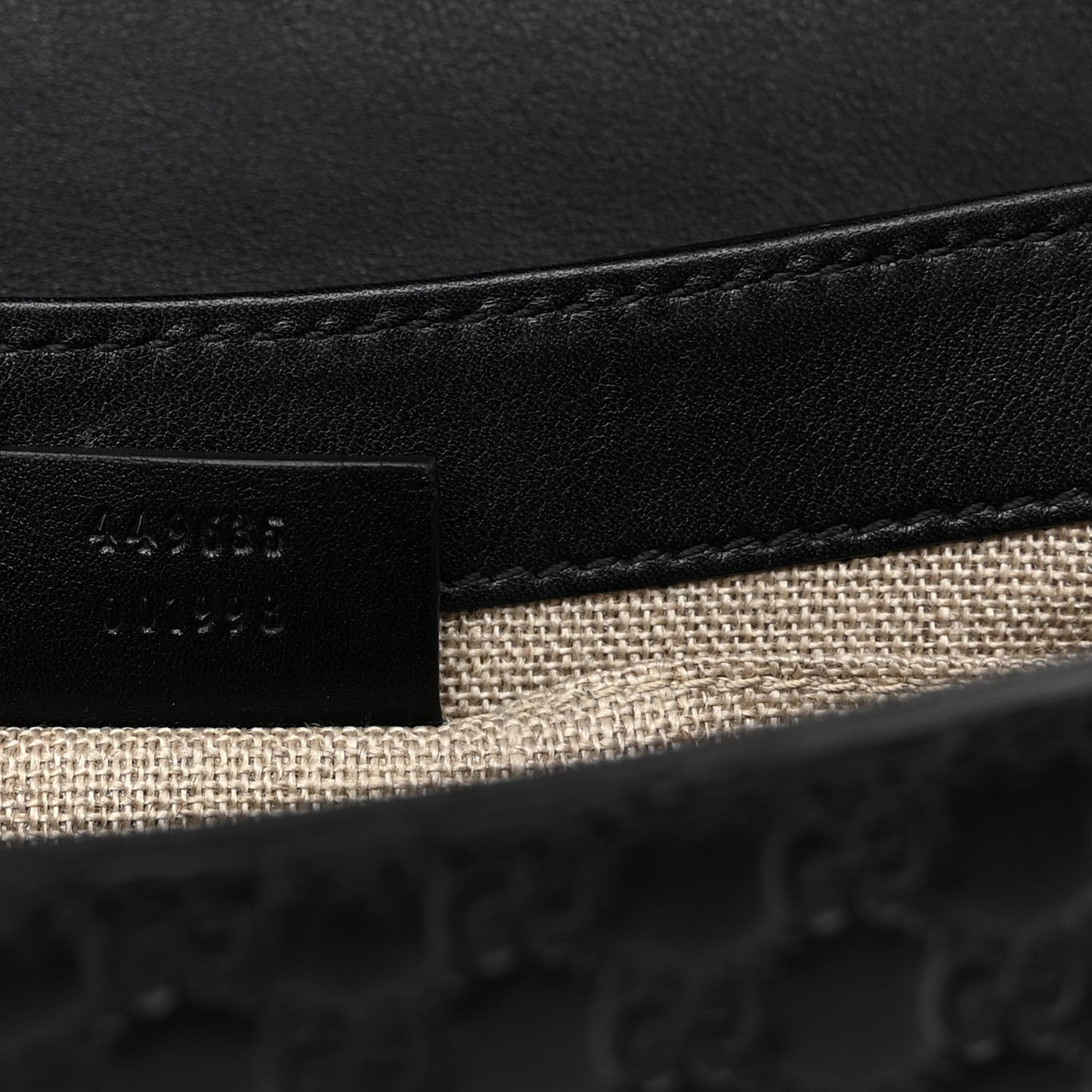 Microguccissima Medium Emily Chain Shoulder Bag Black