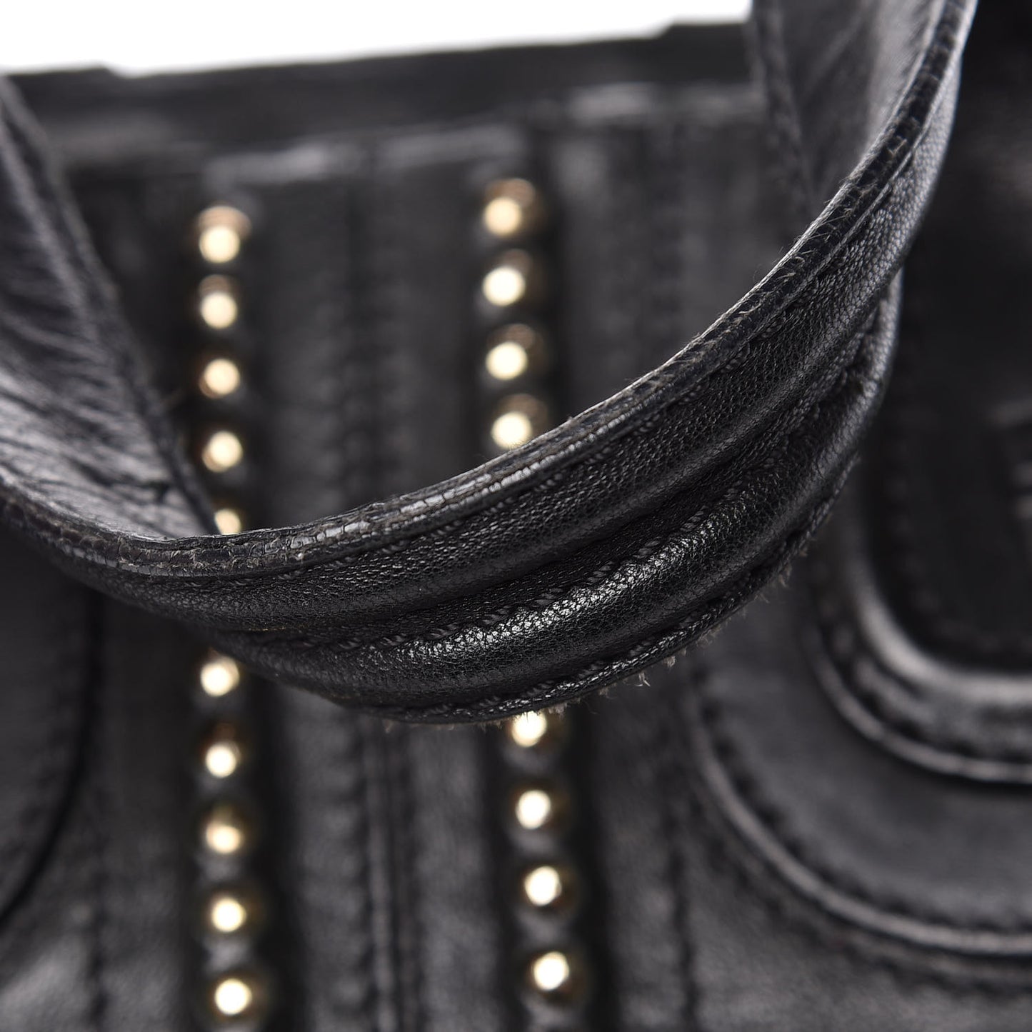 Lambskin Studded Medium Nightingale Black
