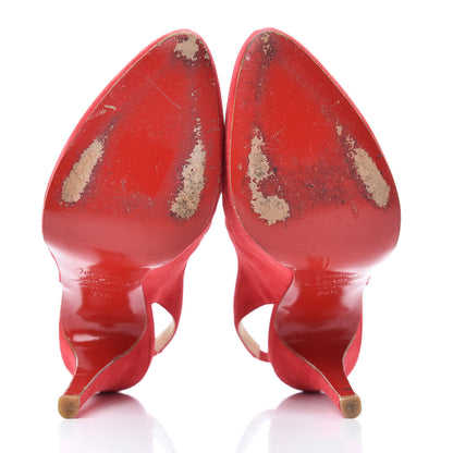 Christian Louboutin Suede Rolande Boucle 120 Pumps 35.5 Geranium 6 of 9