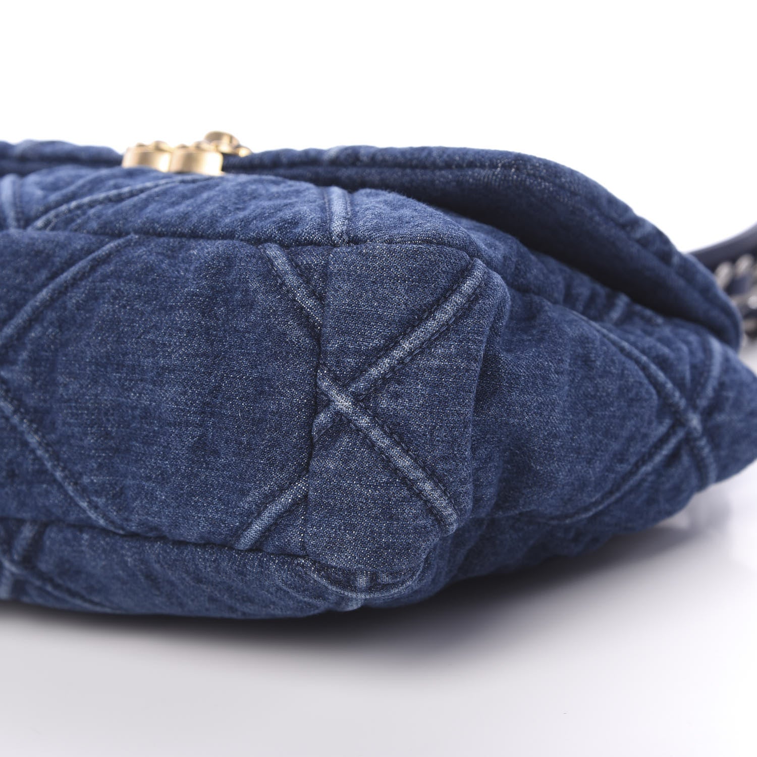 Chanel Denim Quilted Medium 19 Flap Blue 8 of 10