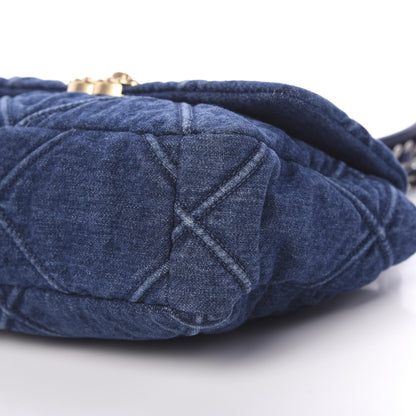 Chanel Denim Quilted Medium 19 Flap Blue 8 of 10