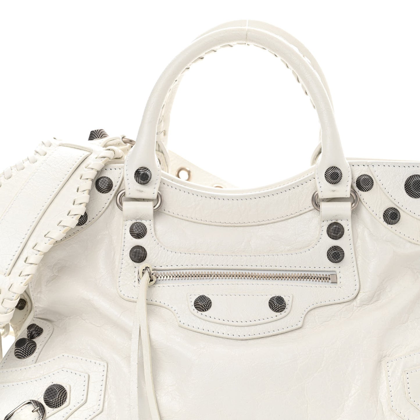 Agneau Arena Neo Cagole City Handbag Optic White