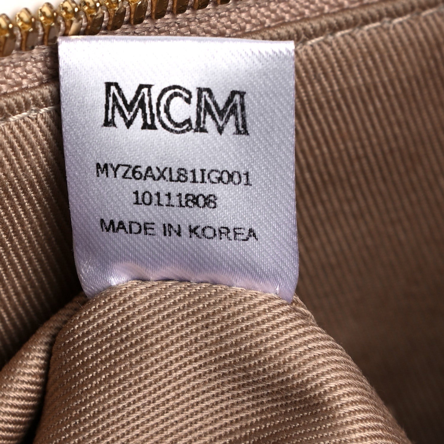 MCM Metallic Visetos Medium Punk Rabbit Crossbody Pouch Beige 6 of 12