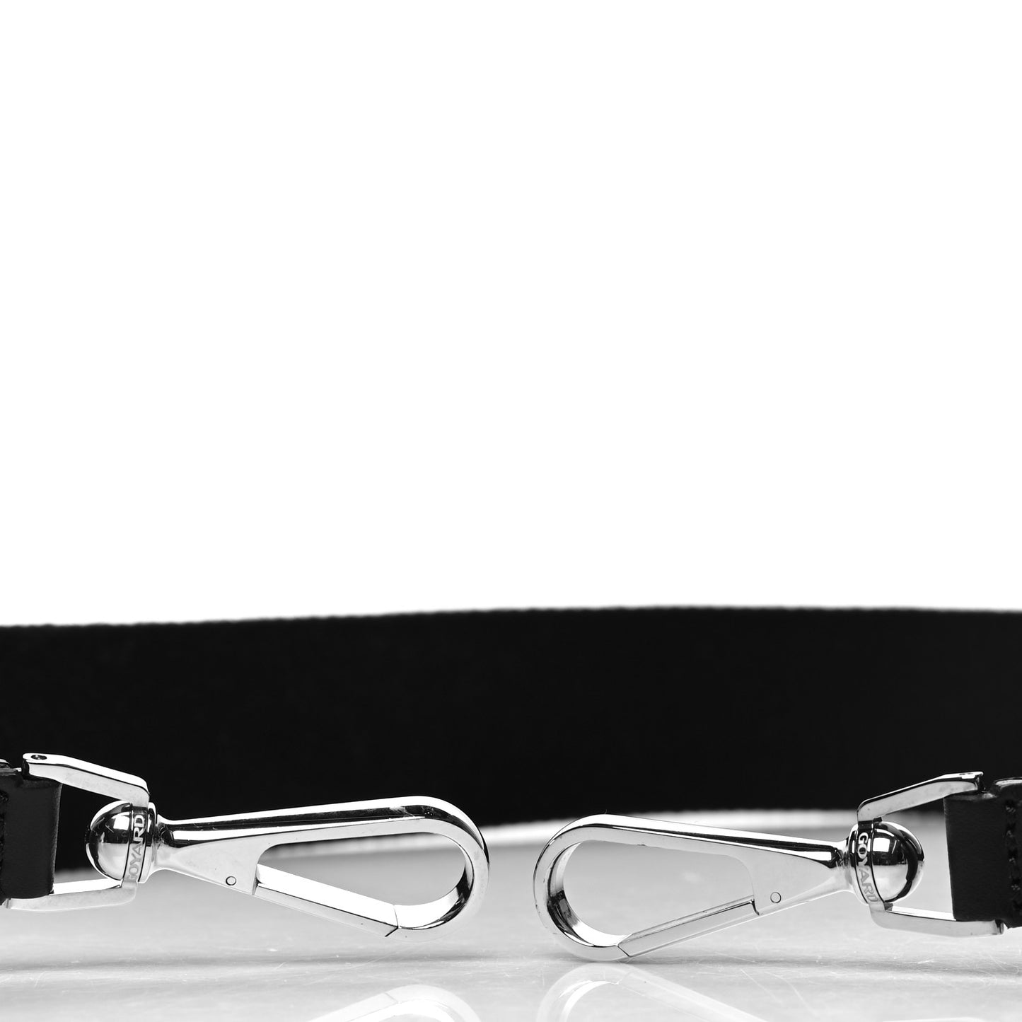 Canvas Calfskin Adjustable Shoulder Strap Black