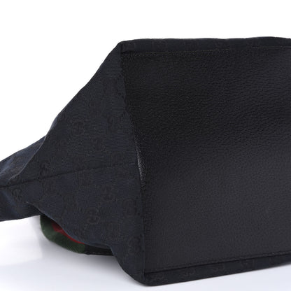Gucci GG Monogram Small Web Handle Bucket Tote Black 8 of 10