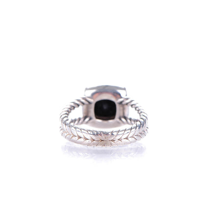 David Yurman Sterling Silver Diamond Black Onyx 7mm Petite Albion Ring 50 5.5 4 of 6