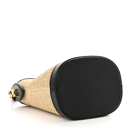 Louis Vuitton Raffia Petit Bucket Black 4 of 11