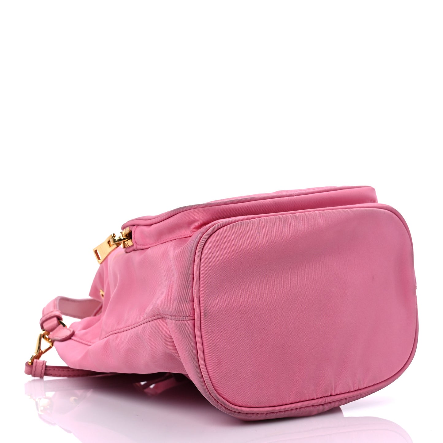 Re-Nylon Saffiano Duet Bucket Crossbody Bag Begonia