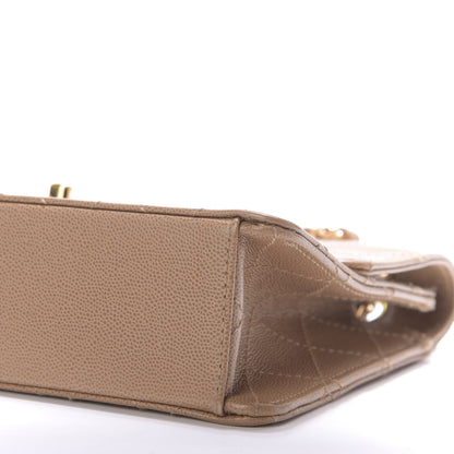 Chanel Caviar Stitch Small Single Flap Beige 7 of 10