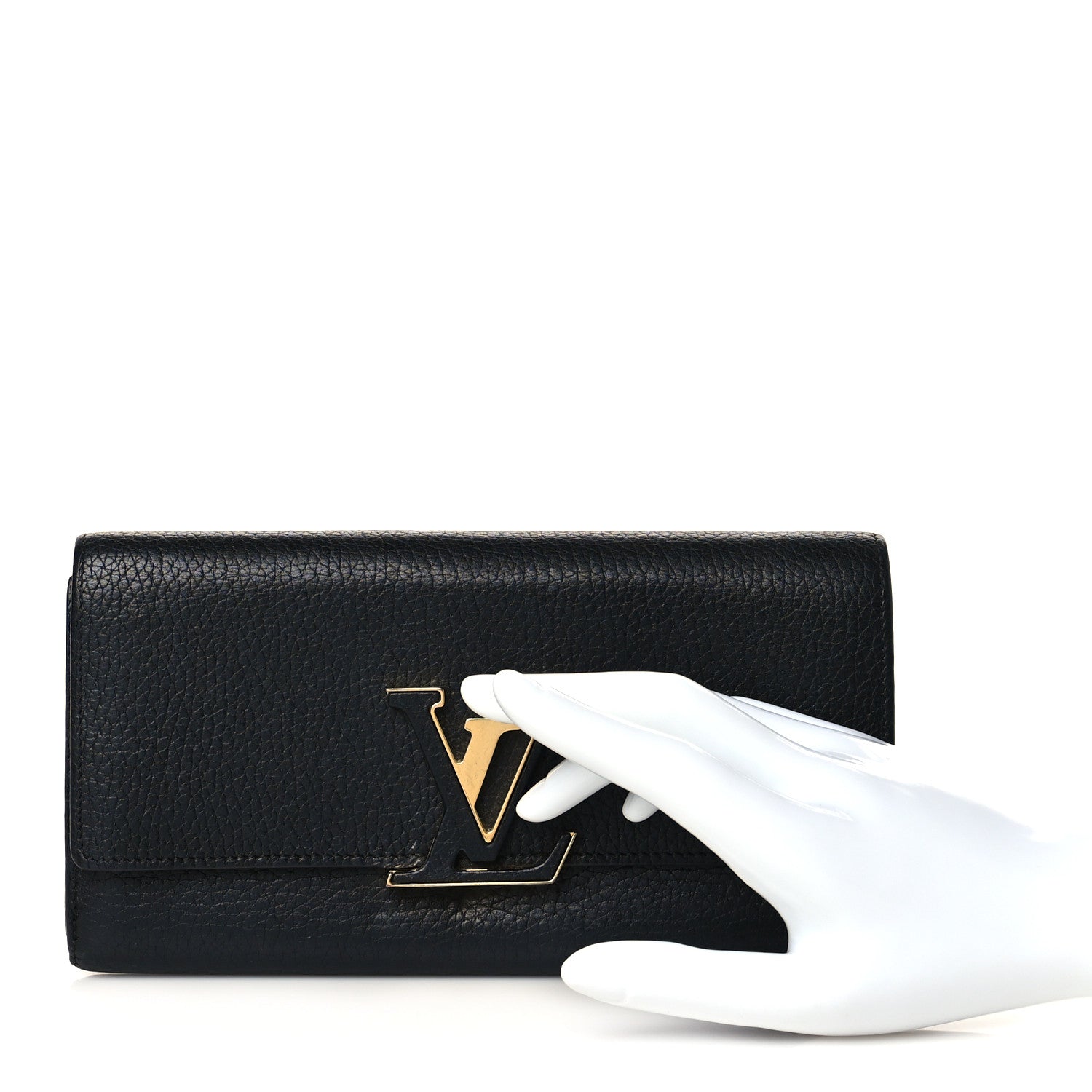 Louis Vuitton Taurillon Capucines Wallet Black 2 of 8