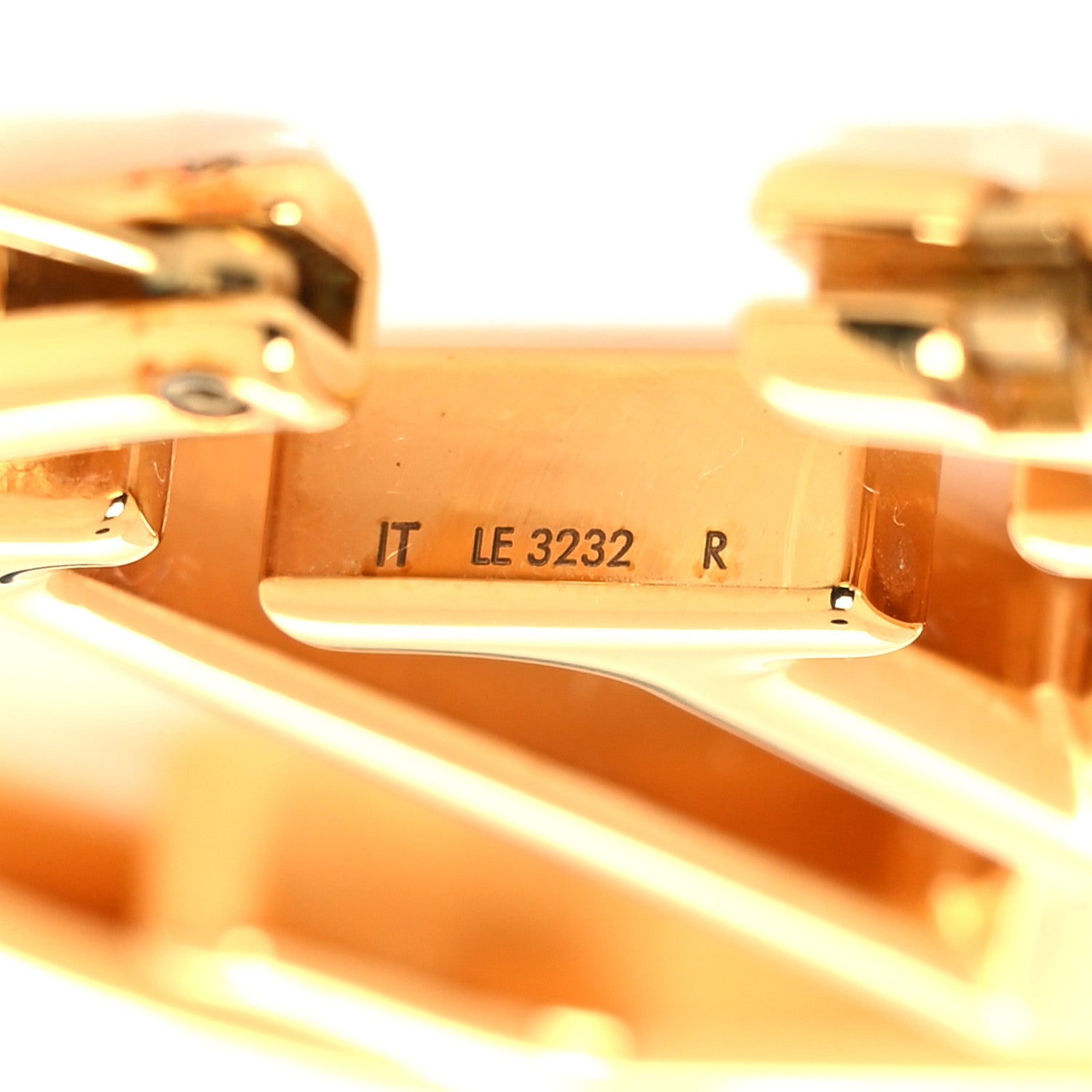Louis Vuitton Metal Louise Hoop Earrings Gold 4 of 5