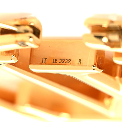 Louis Vuitton Metal Louise Hoop Earrings Gold 4 of 5