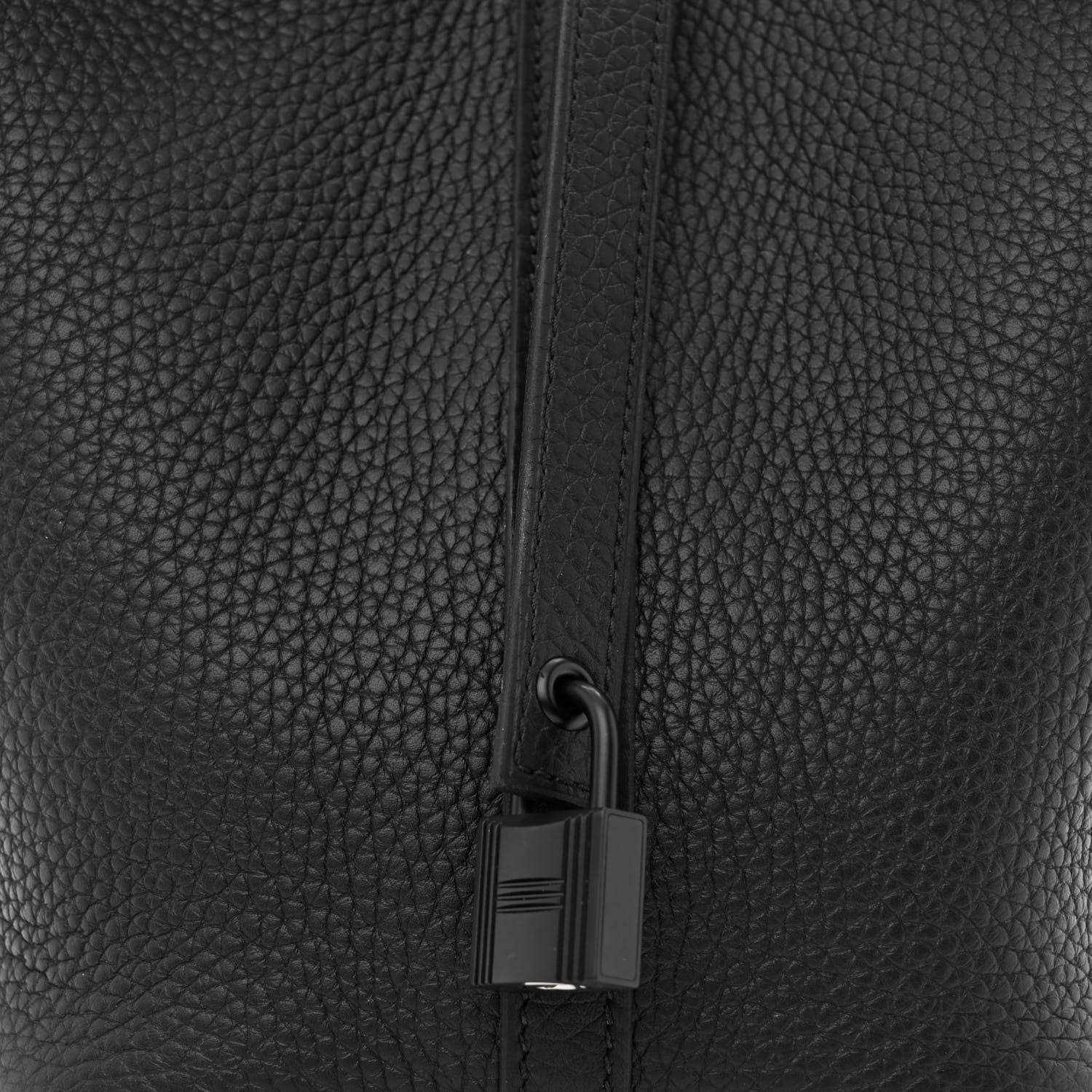 Hermes Taurillon Clemence Monochrome Picotin Lock 18 PM Black 8 of 13