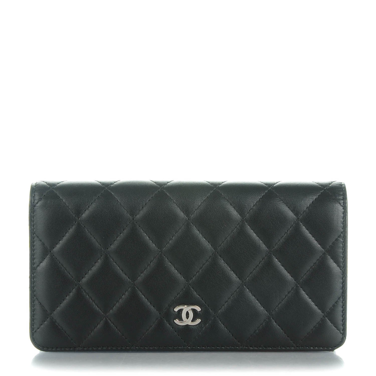 Chanel Lambskin Quilted Yen Wallet Black 1 of 8