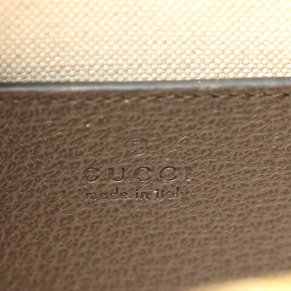 Gucci GG Supreme Monogram Textured Dollar Calfskin Web Mini Ophidia Top Handle Bag Beige Ebony New Acero 6 of 11
