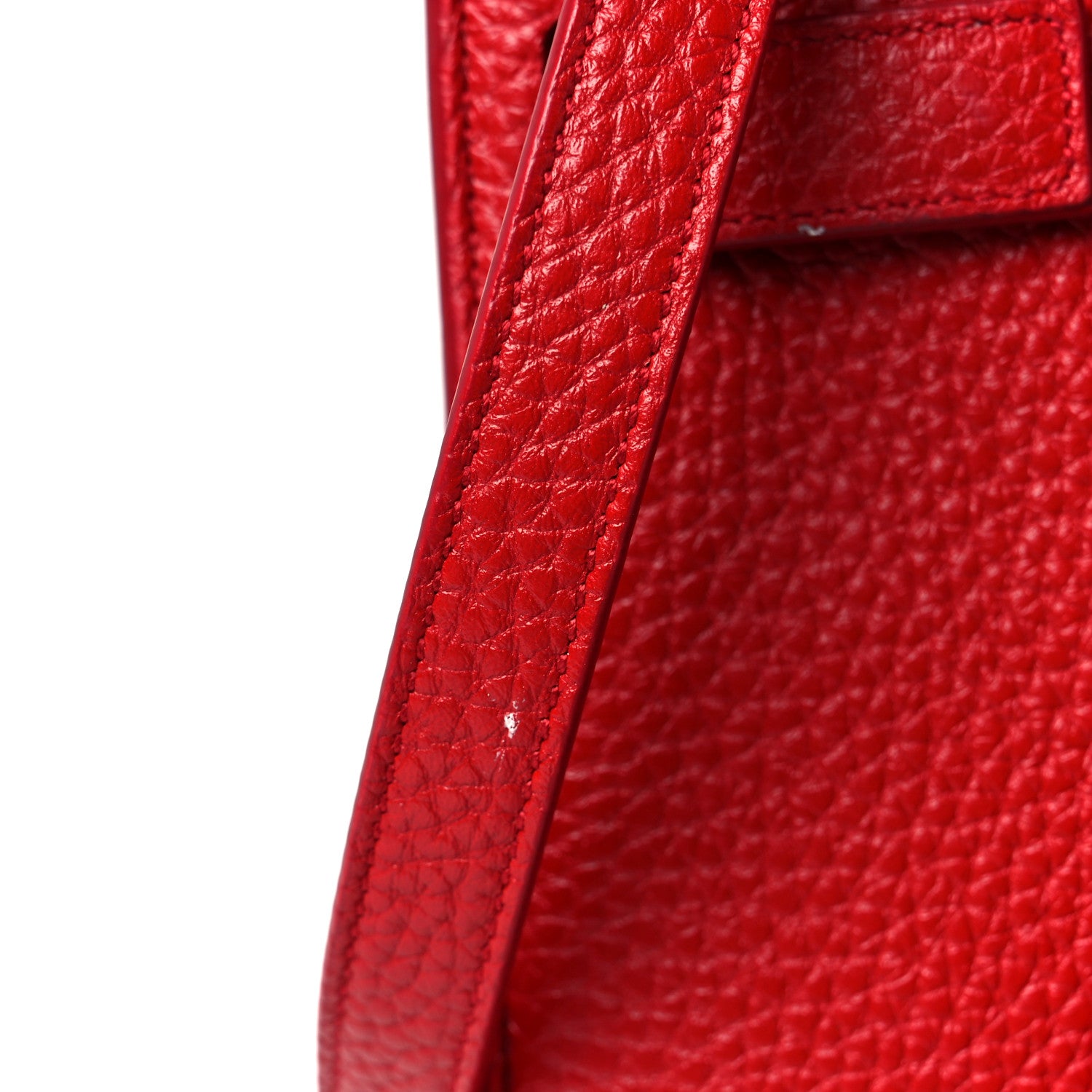 Saint Laurent Grained Calfskin Nano Sac De Jour Souple Lipstick Red 11 of 11