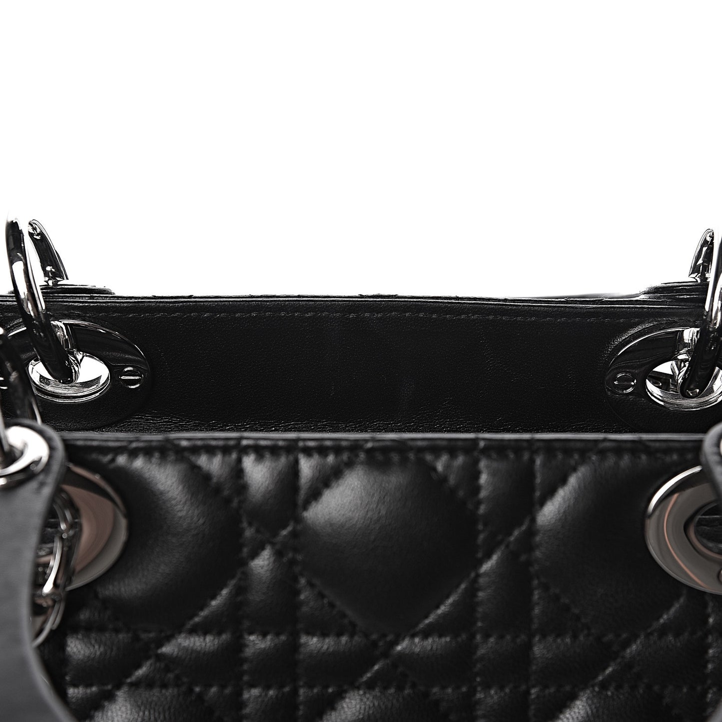 Lambskin Cannage Medium Lady Dior Black