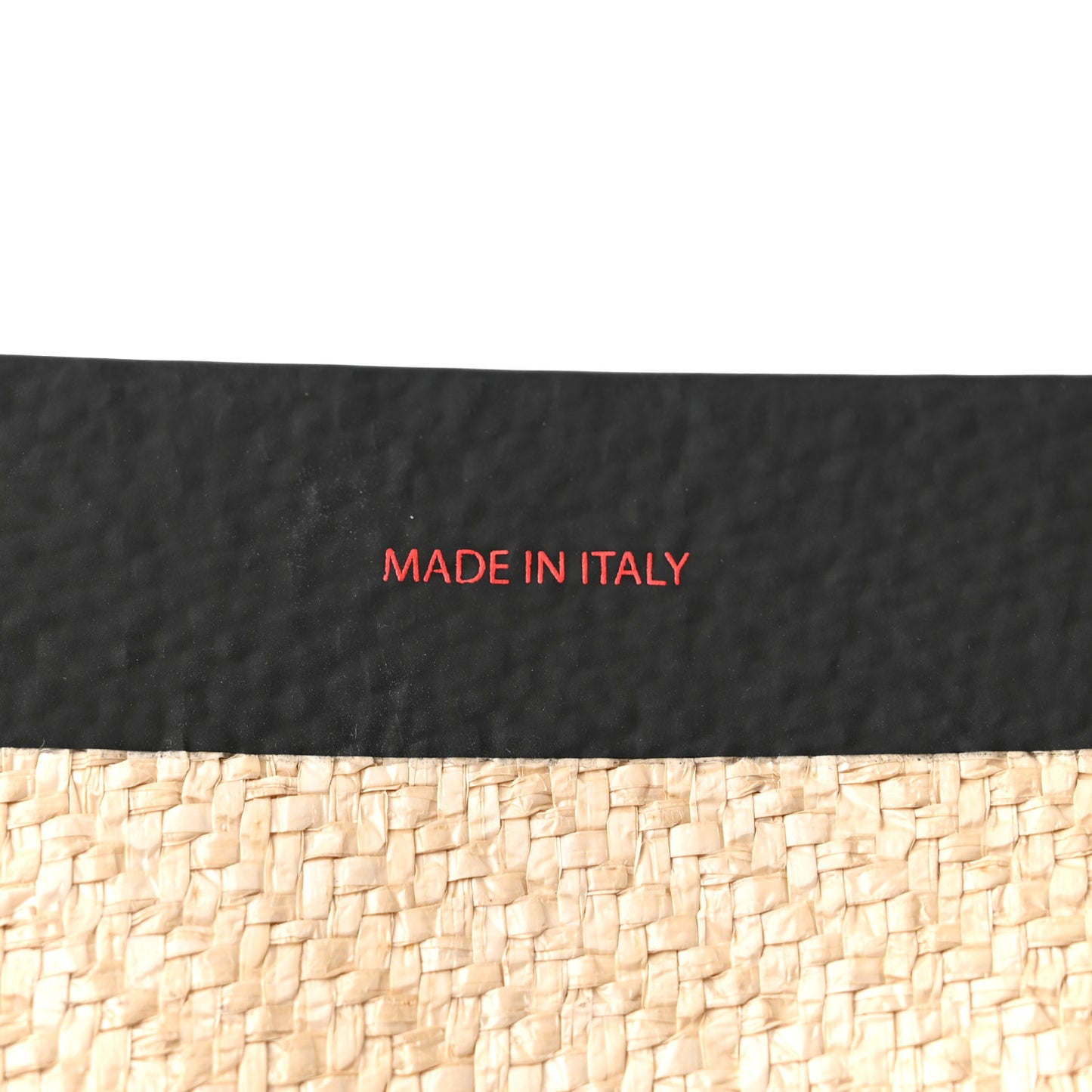 Braided Canvas Straw Small Cabalace Shopper Tote Natural Black