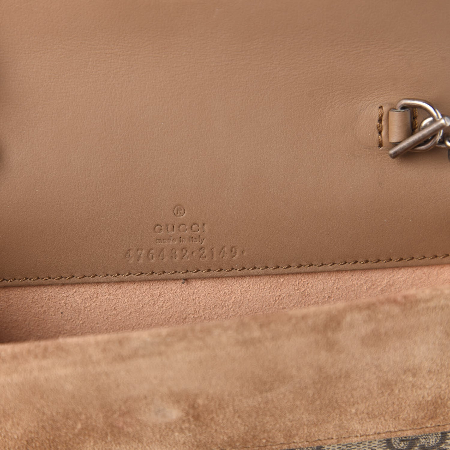 Gucci GG Supreme Monogram Super Mini Dionysus Shoulder Bag Taupe 8 of 10