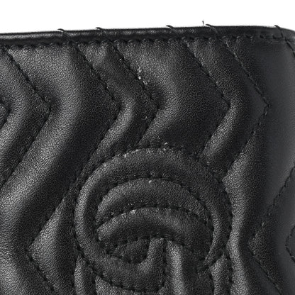 Gucci Calfskin Matelasse GG Marmont Card Case Wallet Black 8 of 8