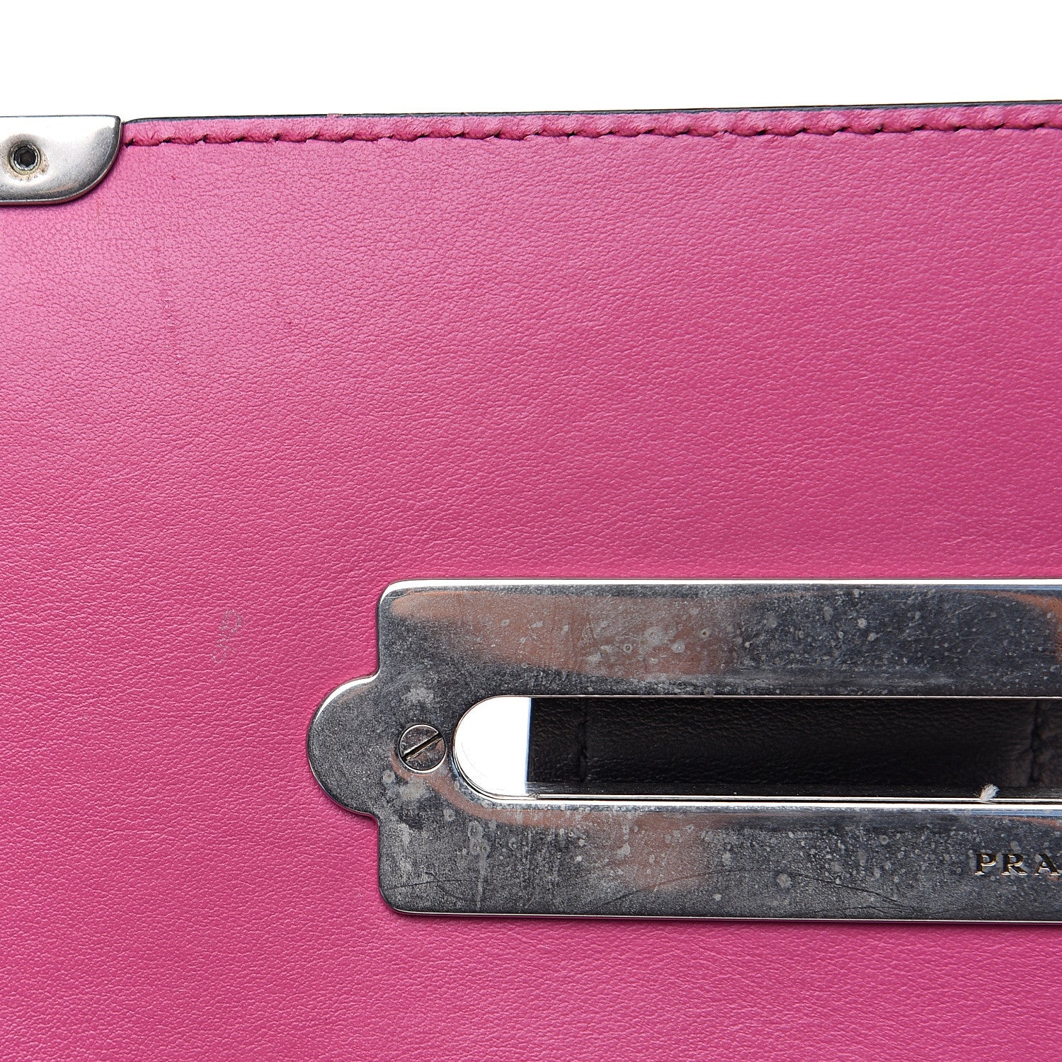 Prada City Calf Saffiano Studded Cahier Bag Fuxia Black 9 of 10