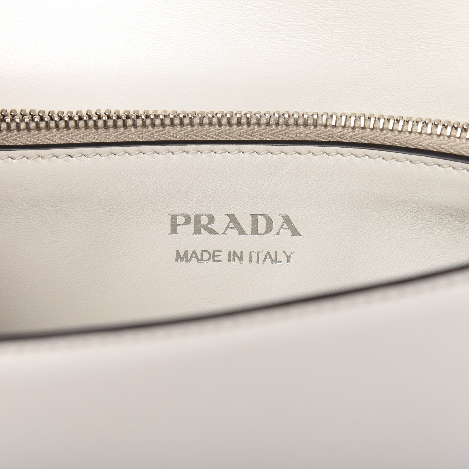 Prada Spazzolato Logo Envelope Shoulder Bag White 8 of 9