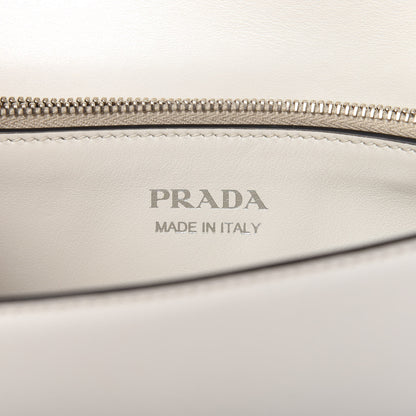 Prada Spazzolato Logo Envelope Shoulder Bag White 8 of 9
