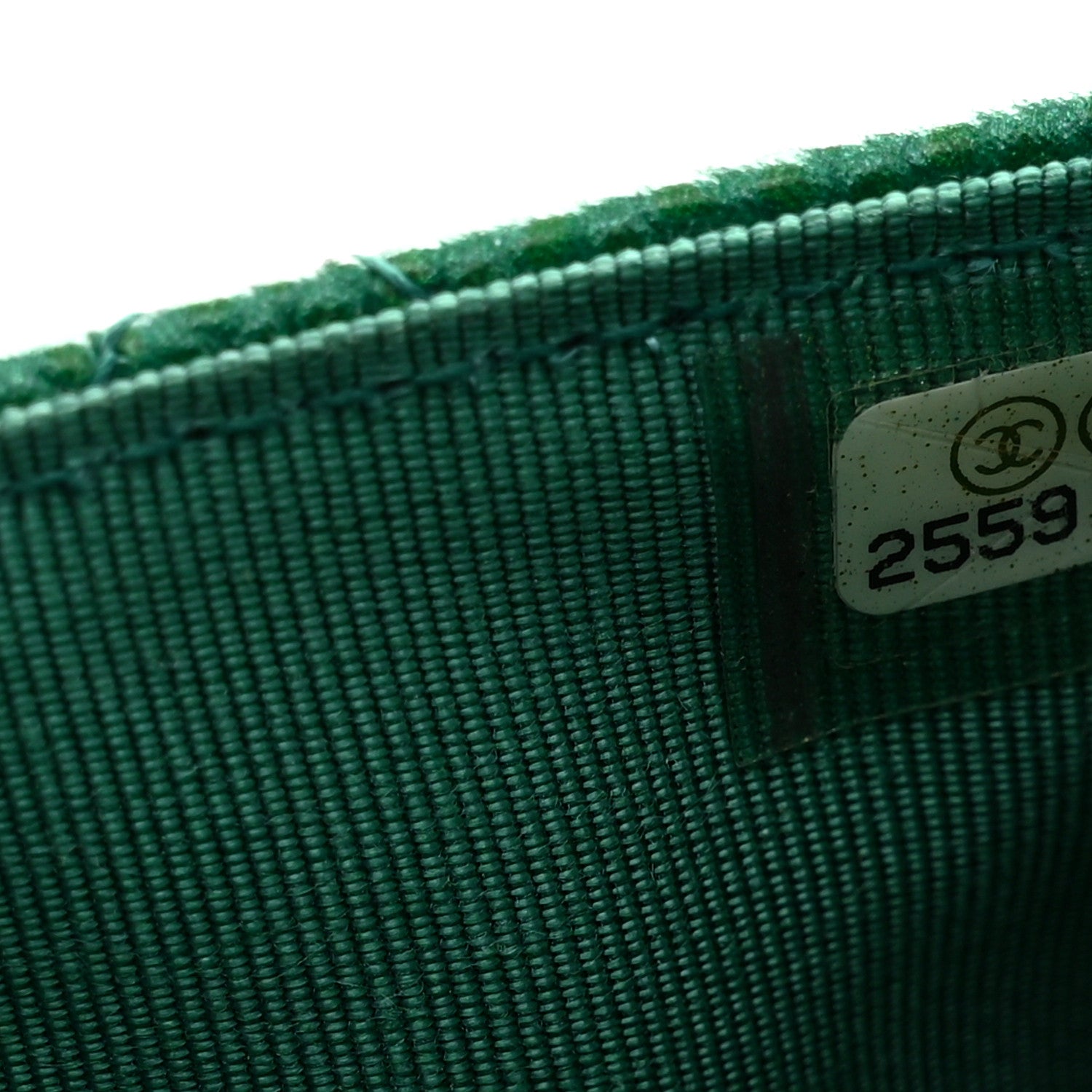 Chanel Metallic Caviar Quilted Wallet On Chain WOC Green 7 of 11