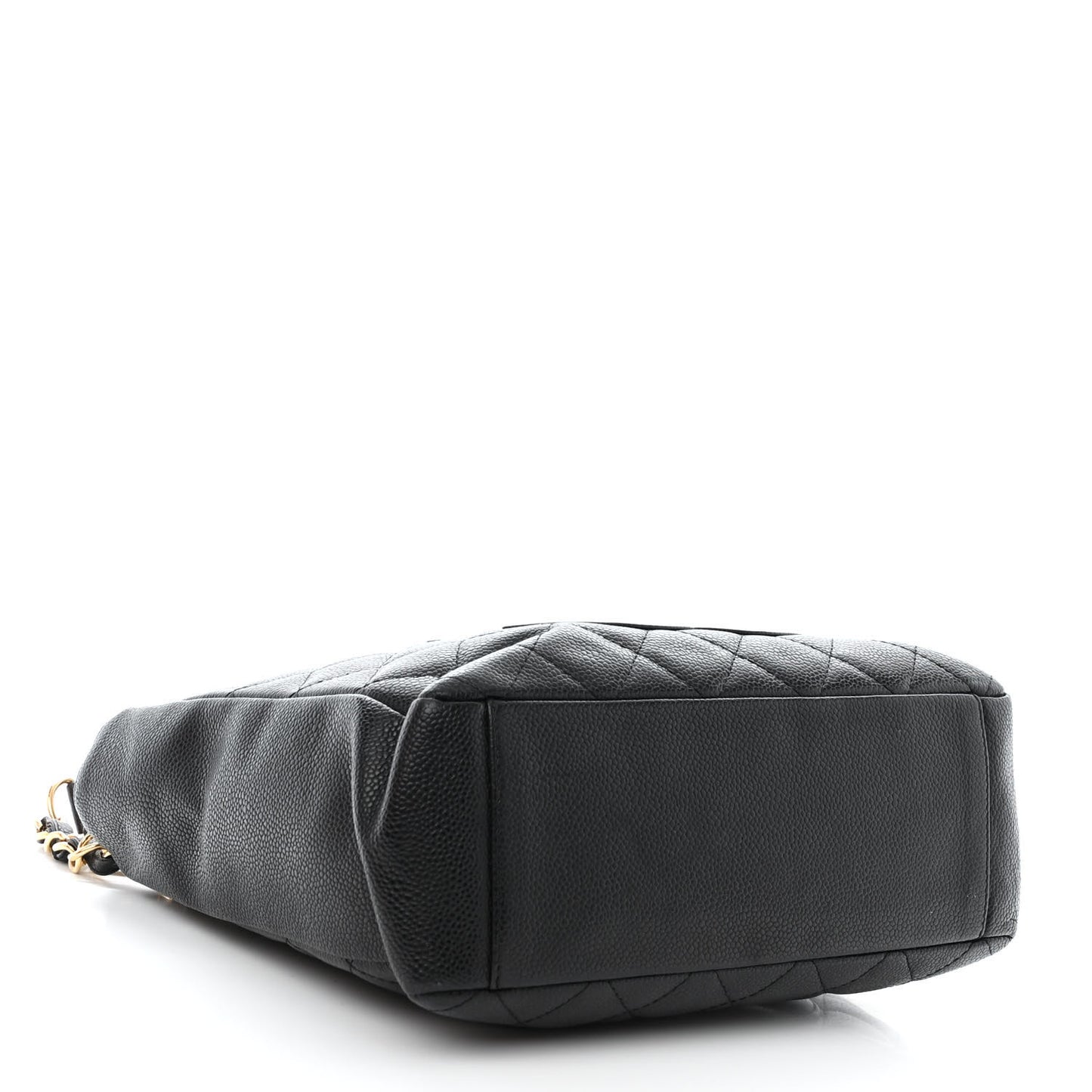 Caviar Quilted Petit Shopping Tote PST Black