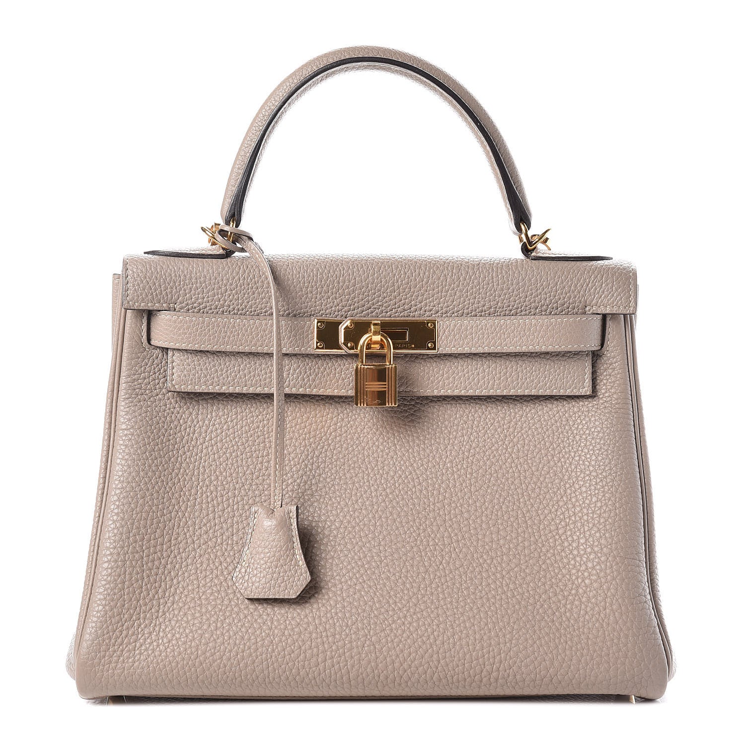 Hermes Taurillon Clemence Kelly Retourne 28 Gris Touterelle 1 of 31