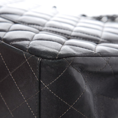Chanel Lambskin Quilted Maxi Single Flap Grey 17 of 18