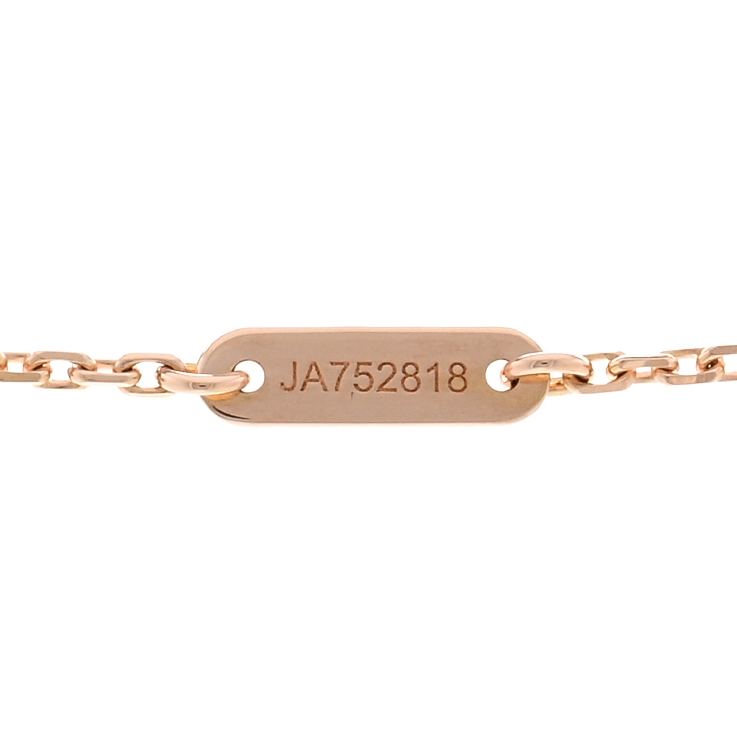 VAN CLEEF & ARPELS 18K Rose Gold Carnelian Sweet Alhambra Pendant Necklace
