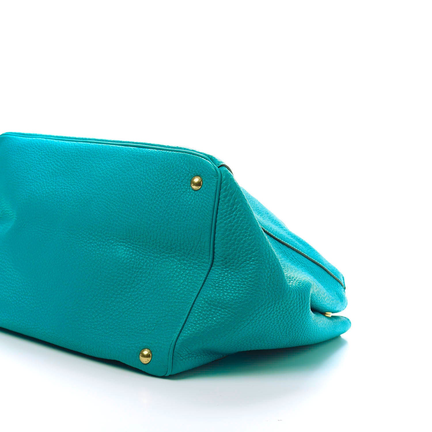 Prada Vitello Daino Shopping Tote Turchese 8 of 12
