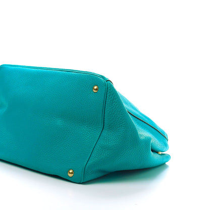 Prada Vitello Daino Shopping Tote Turchese 8 of 12