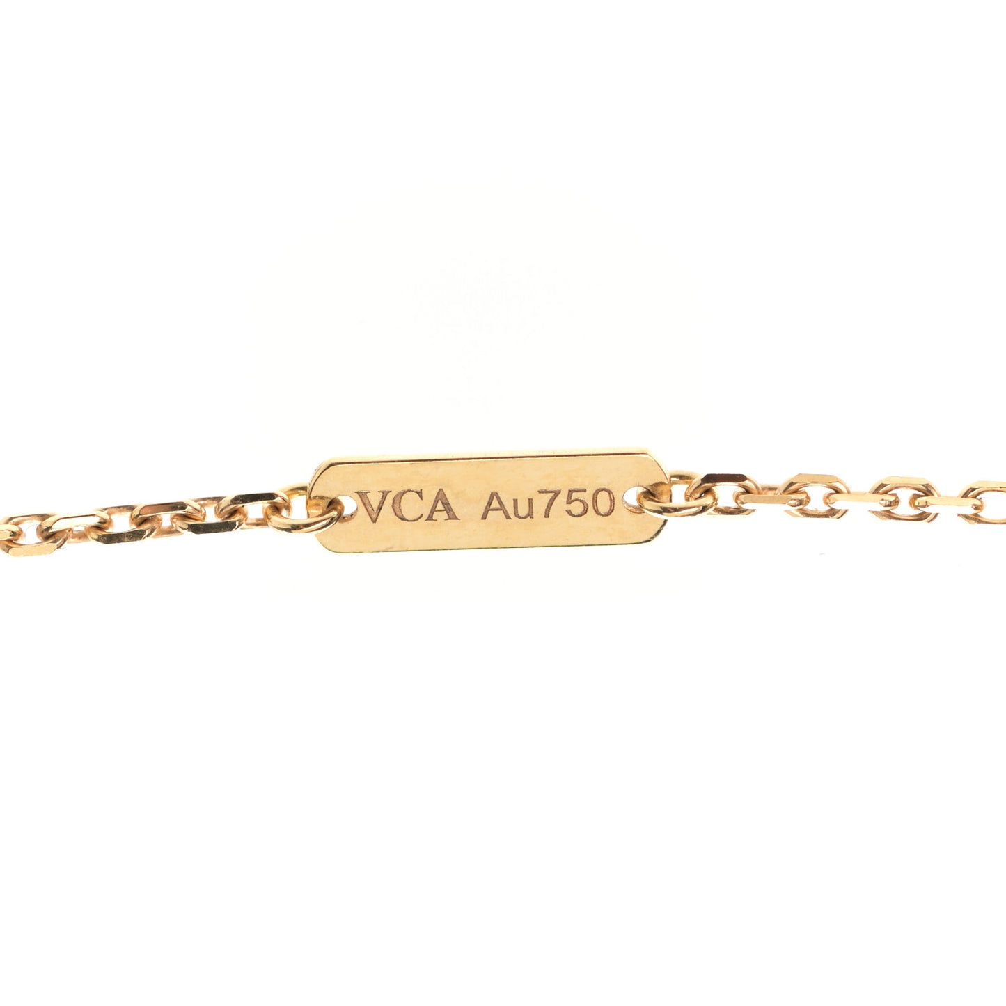 18K Yellow Gold Carnelian Vintage Alhambra Pendant Necklace