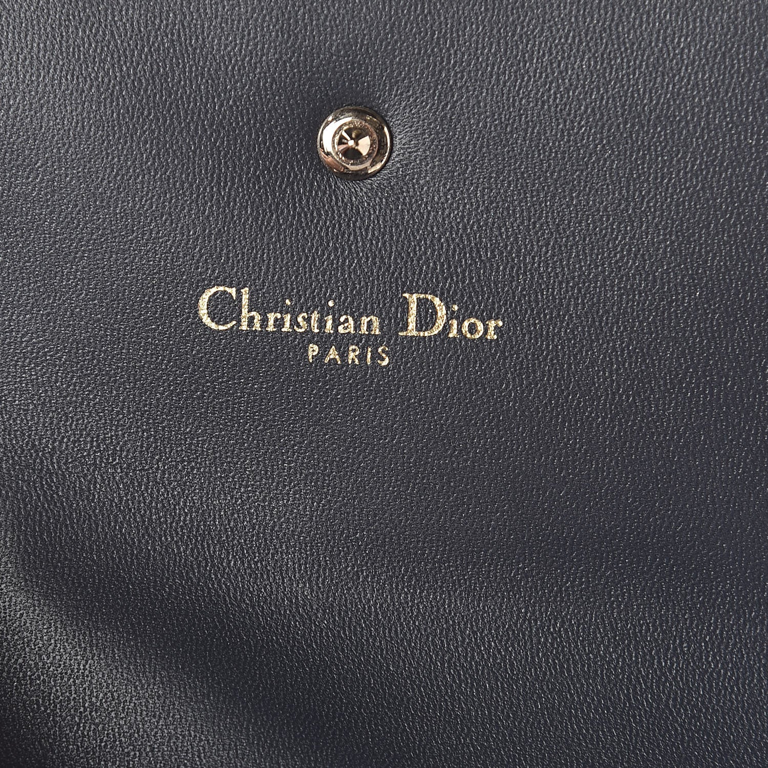 Christian Dior Ceramic Effect Deerskin Cannage Diorama Elancee Wallet Silver 6 of 12