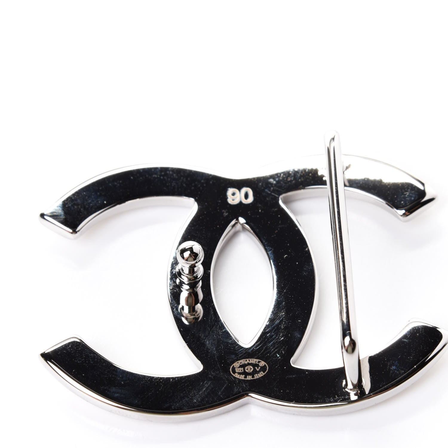 Chanel Patent Calfskin CC Reversible Belt 90 Black White 4 of 4