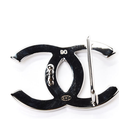 Chanel Patent Calfskin CC Reversible Belt 90 Black White 4 of 4