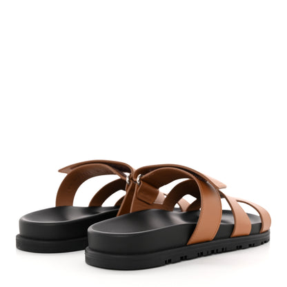 Hermes Calfskin Womens Chypre Sandals 37 Naturel 4 of 8