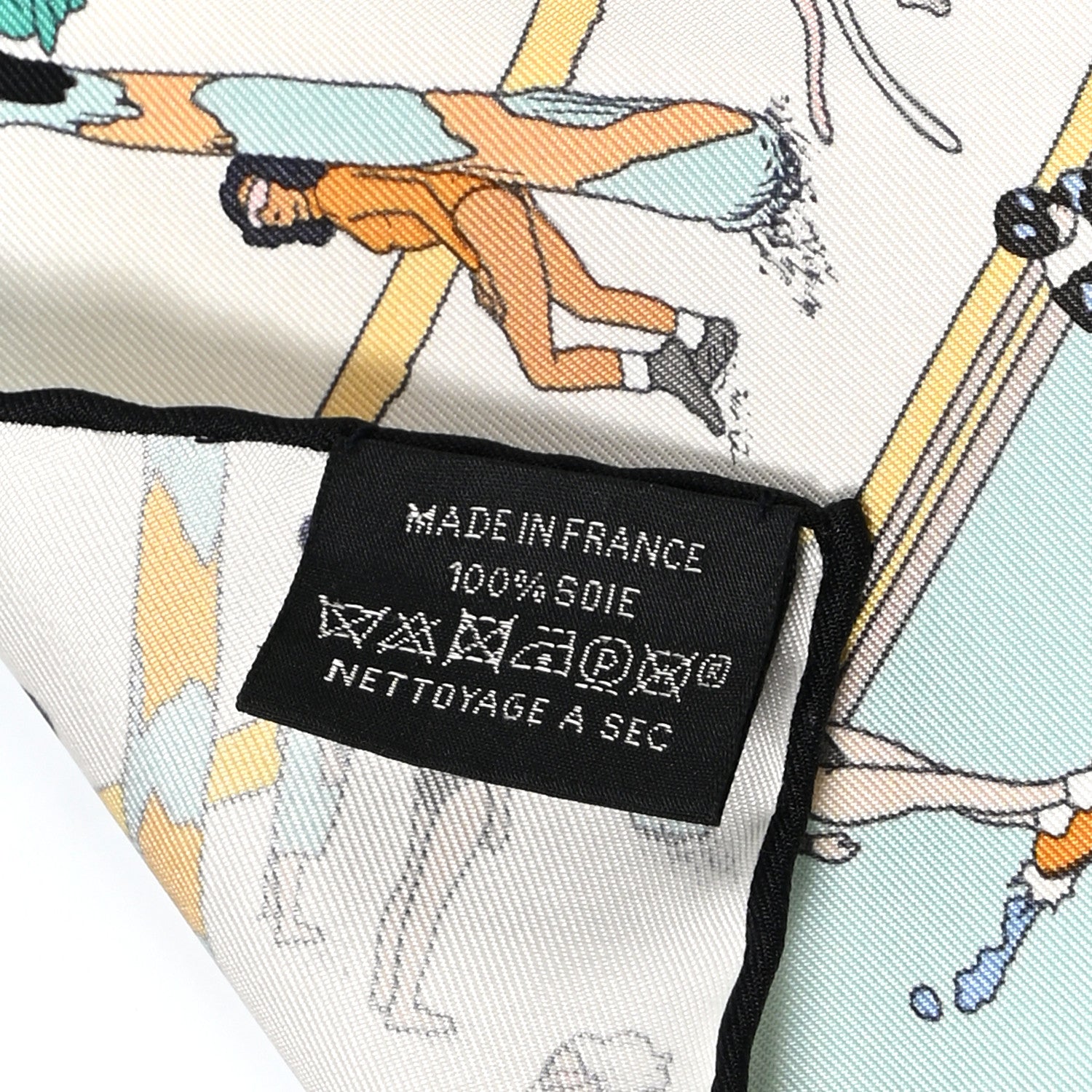 Hermes Silk On The Beach Scarf 90 Creme Menthol Ebene 4 of 12