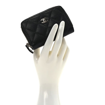 Chanel Caviar Quilted Zip Coin Purse Black 2 of 7