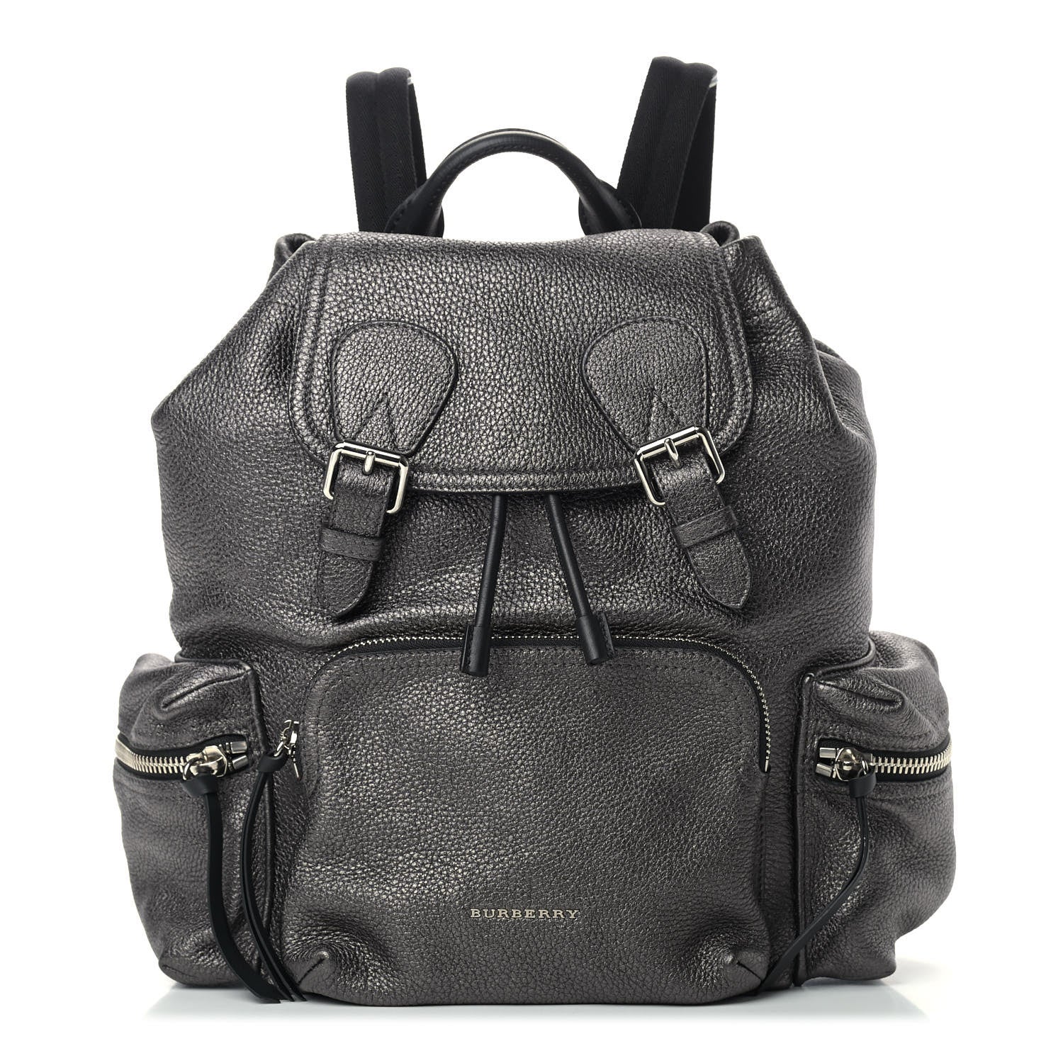 Burberry Metallic Deerskin Medium Rucksack Backpack Dark Grey 1 of 9