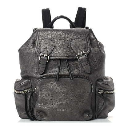 Burberry Metallic Deerskin Medium Rucksack Backpack Dark Grey 1 of 9
