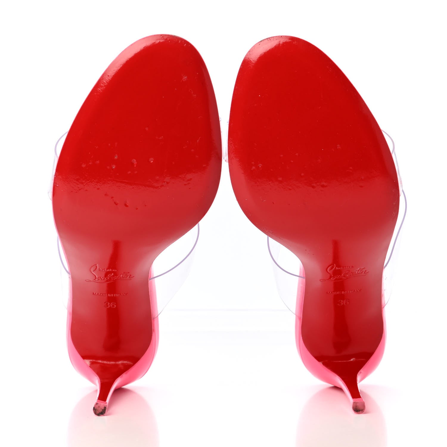 Christian Louboutin Patent PVC Just Nothing 85 Sandals 36 Magnifique 4 of 4