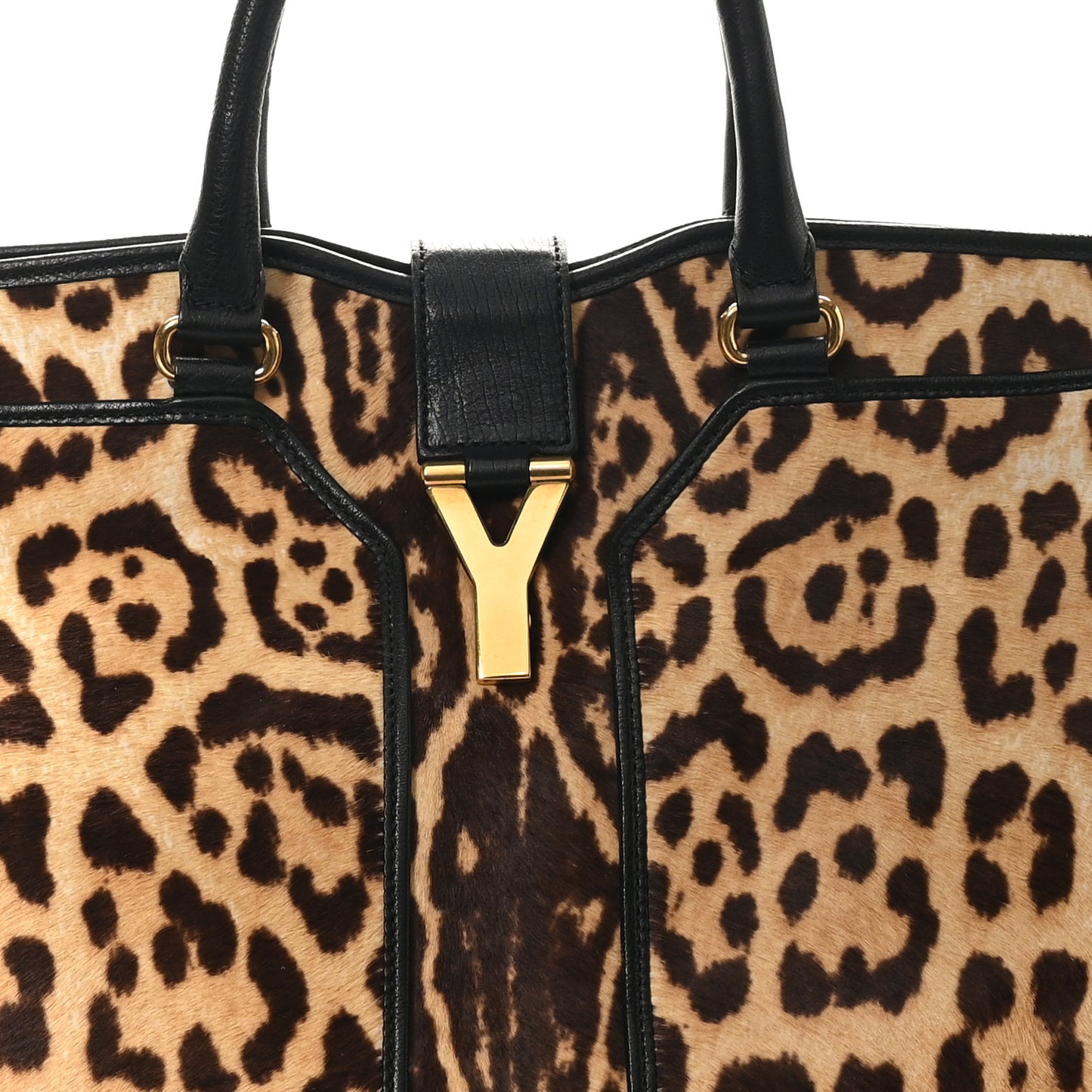 Pony Hair Leopard Print Large Cabas Chyc Black