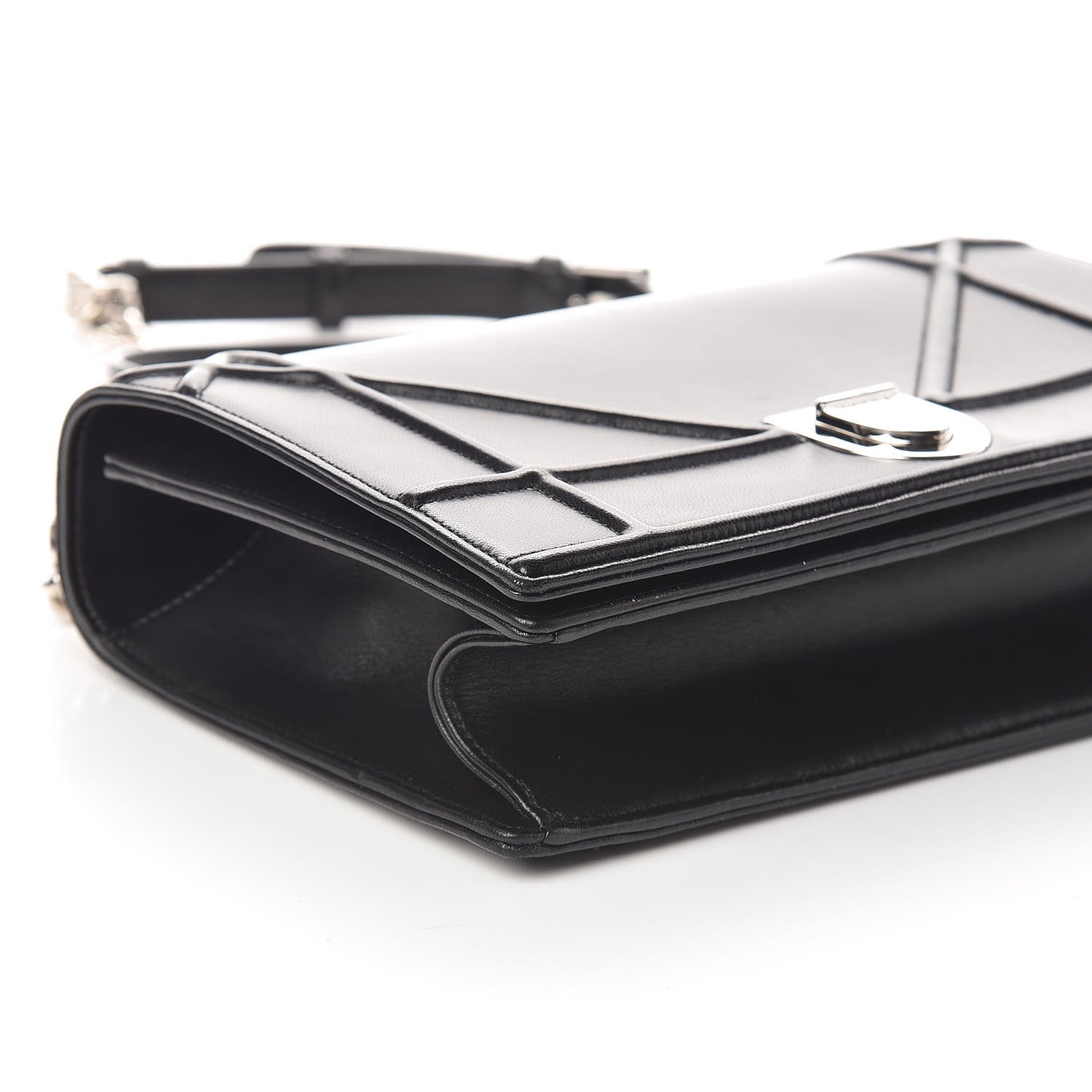 Lambskin Medium Diorama Flap Bag Black