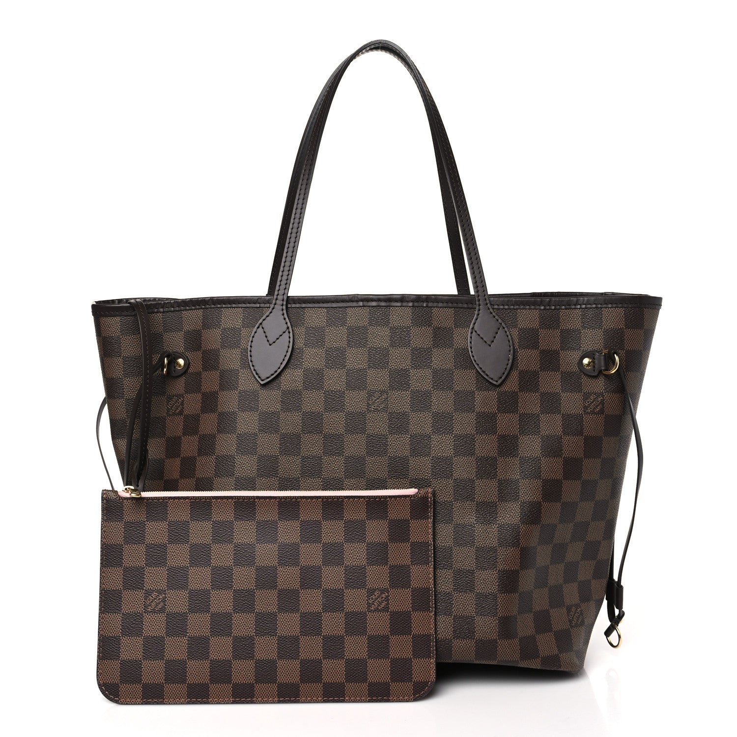Louis Vuitton Damier Ebene Neo Neverfull MM Rose Ballerine 3 of 10