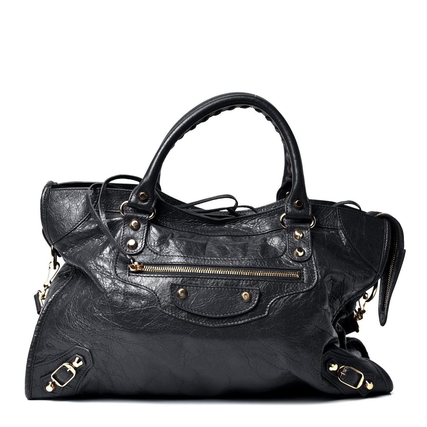 Agneau Classic Gold Hardware City Gris Fossile Anthracite