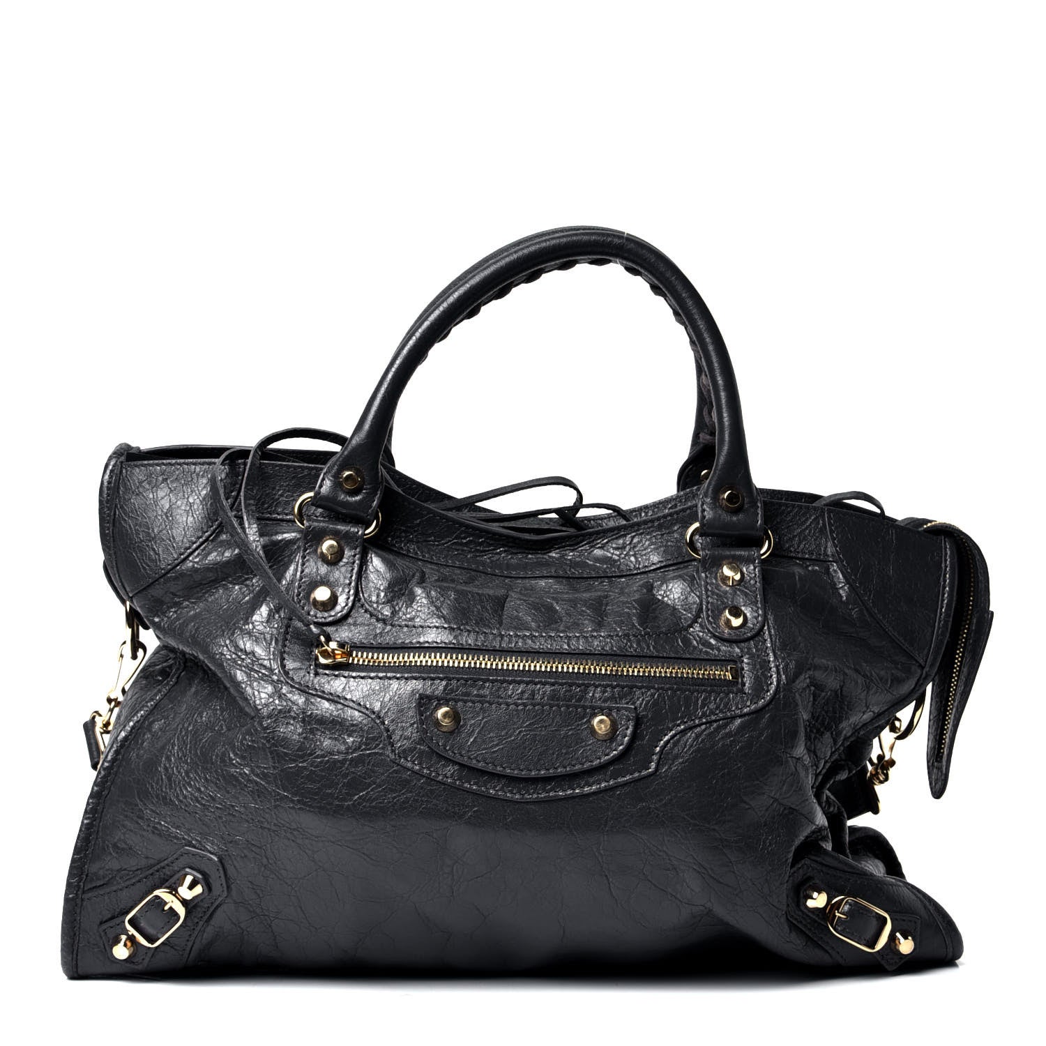 Balenciaga Agneau Classic Gold Hardware City Gris Fossile Anthracite 1 of 4