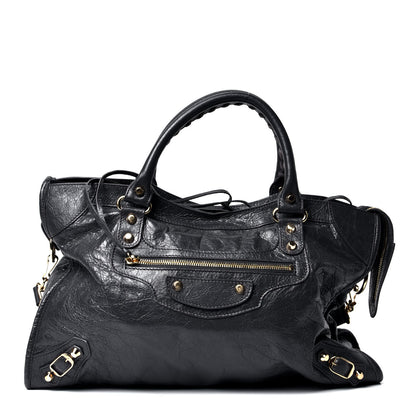 Balenciaga Agneau Classic Gold Hardware City Gris Fossile Anthracite 1 of 4